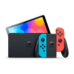 Console Nintendo Switch 64GB Oled Azul e Vermelho