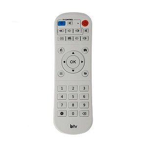 Controle TV Box BTV B9 / B10 / B11 Original - Bluetooth Branco Seminovo