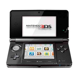 Console Nintendo 3DS Cinza + Jogos Digitais + Cartão de Memória 32GB Seminovo