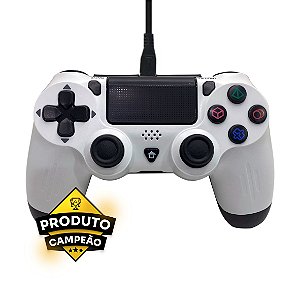 Controle Com Fio Compatível PS4 Knup Branco