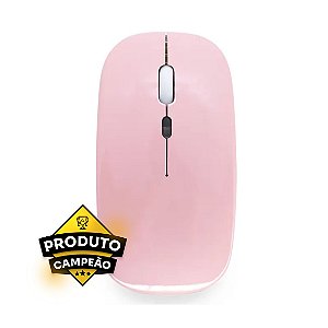 Mouse Kapbom Wireless KA-618 Recarregável Rosa