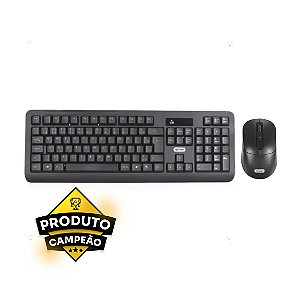 Teclado + Mouse Wireless Knup KP-2064 Preto