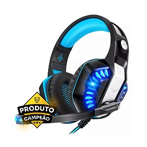 Headset Gamer Knup Hathor Pro KP-491 Preto e Azul