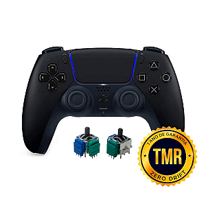Controle Sem Fio Original PS5 DualSense TMR Midnight Black Seminovo