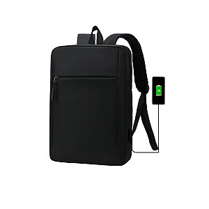 Case Mochila para Notebook Impermeável com USB 15.6 Pol Preto