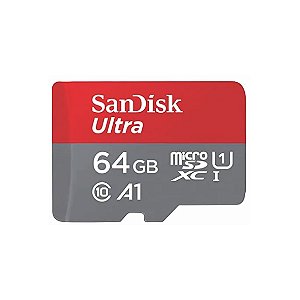 Cartão de Memória SanDisk 64GB Ultra 120MB/s A1 MicroSDXC + Adp