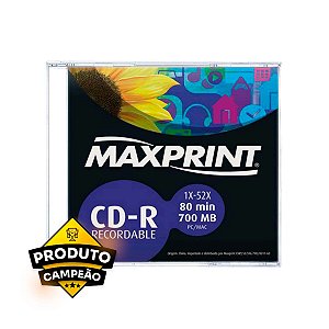 Disco Virgem CD-R Maxprint 700MB 52x 80min