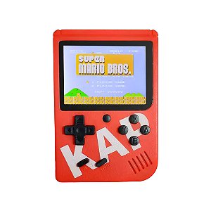 Mini Game Portátil Retrô 400 Jogos Kapbom KA-1189 Vermelho