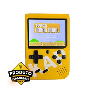 Mini Game Portátil Retrô 400 Jogos Kapbom KA-1189 Amarelo