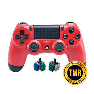 Controle Sem Fio Original PS4 Hall Effect Vermelho Seminovo