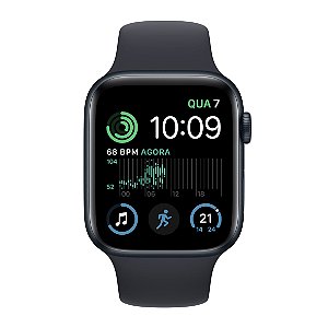 Apple Watch Series SE 2º Geração 44mm GPS A2723 Midnight Aluminum Case Seminovo