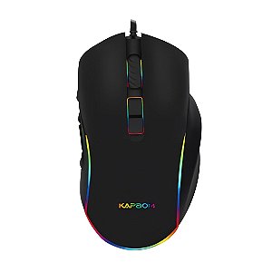 Mouse Gamer RGB Kapbom KA-606 10 Botões Preto