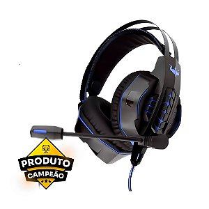 Headset Gamer Kapbom OV-P20 Preto/Azul