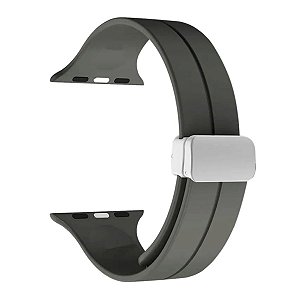 Pulseira para Apple Watch Silicone Com Fecho Magnético 42/44/45/49mm