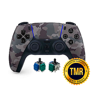 Controle Sem Fio Original PS5 DualSense TMR Gray Camo Seminovo