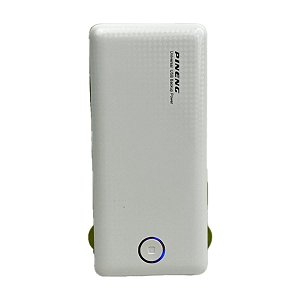 Carregador Portátil Pineng Power Bank 20000 mAh PN-959 Branco/Verde