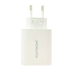 Fonte Celular 3x USB-A + USB-C 25W Kapbom KA-5901 Branco