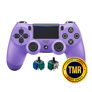Controle Sem Fio Original PS4 TMR Roxo Elétrico Seminovo