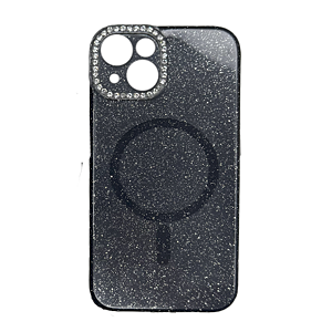 Capa para iPhone 15 Com MagSafe e Cordão Salva Celular Glitter