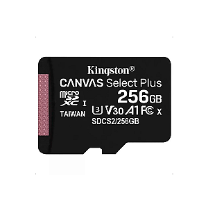 Cartão de Memória Kingston 256GB 100MB/s MicroSDXC + Adp