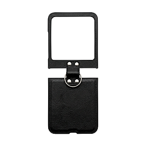 Capa para Motorola Razr 60 5G Couro Preto Seminovo