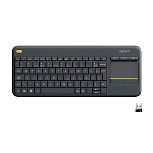 Teclado Wireless com Touchpad Logitech K400 Plus Preto