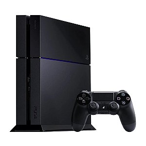 Console PS4 FAT 500GB com  Jogos Preto Seminovo