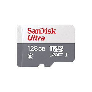 Cartão de Memória SanDisk 128GB Ultra 100MB/s MicroSDXC + Adp