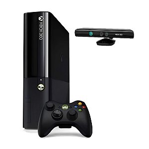 Console Xbox 360 Super Slim 4GB RGH 500GB + Jogos Digitais + Kinect Seminovo