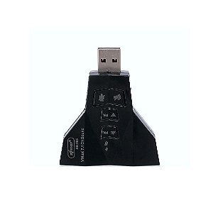 Adaptador USB Macho para P2 3.5mm Placa de Som 7.1 - PC