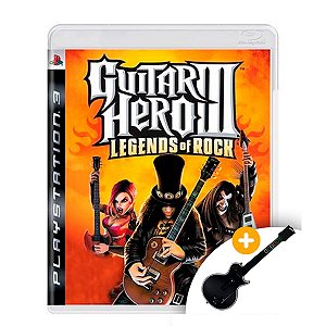 Jogo Guitar Hero III Legends of Rock + Guitarra - PS3 Seminovo