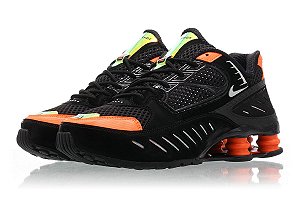 nike shox preto e laranja
