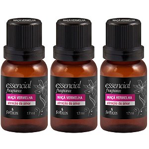 KIT 03 UNIDADES Essencial Fragance Encatadores 17ml MAÇÃ VERMELHA – Sex shop