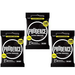 KIT 03 Preservativo Extra Grande Prudence – Sexshop