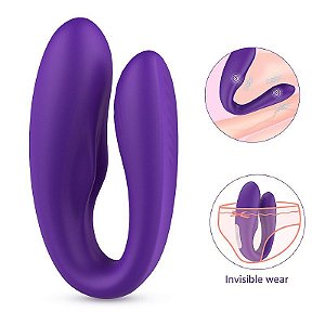 Vibrador Casal Estimulador Ponto G e Clitóris USB S-Hande Viviane - Sex Shop