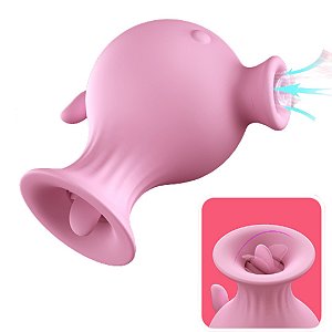 Vibrador Estimulador de Clitóris Com Sucção e Língua Vibratória -  Sexshop