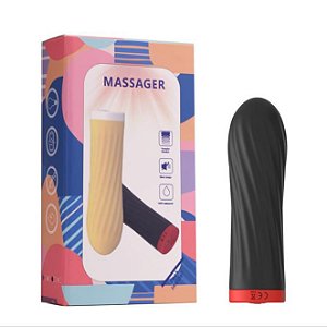 Bullet Vibrador Recarregável em Silicone Textura espiral