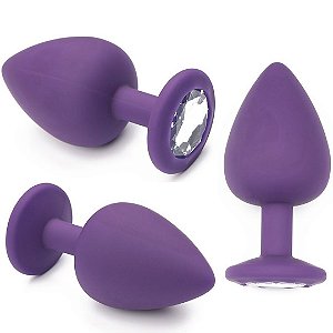 Plug anal Joia de silicone Tamanho M Cores variadas