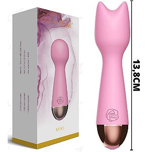 Mini Vibrador Varinha portátil Kawaii 10 velocidades USB