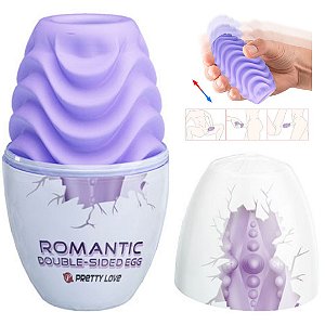 Masturbador Masculino EGG com Textura Interna  PRETTY LOVE PASSIONATE DOUBLE SIDED ROXO