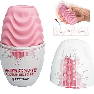 Masturbador Masculino EGG com Textura Interna – PRETTY LOVE PASSIONATE DOUBLE SIDED