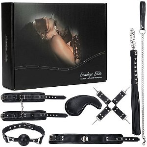 Kit Erótico de Sadomasoquismo Com 7 Peças  – BONDAGE KITS