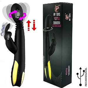 Vibrador ponto G Rotativo com Aquecimento - Estimulador Rabbit