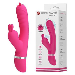 Vibrador com estimulador de Clitóris e onto G- Phoenix - Pretty Love