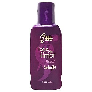 Óleo de Massagem Corporal Perfumado Sedução Toque De Amor 100Ml For Sexy