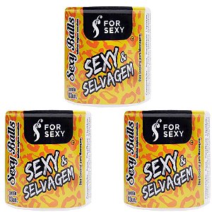 KIT 03 Sexy E Selvagem Sexy Ball Funcional 03 Unidades - For Sexy