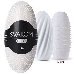 Masturbador Com Textura Interna Svakom Egg - Hedy White