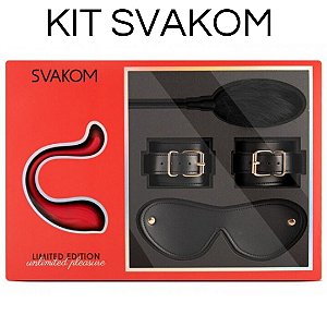 Kit SVAKOM - Vibrador Phoenix Neo , Algema, chibata e Venda