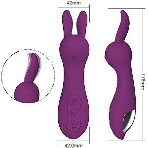 Vibrador com Estimulador Clitoriano em Forma de Orelhas