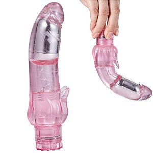 Vibrador Ponto G com Estimulador de Clitóris 17,6x3,5CM